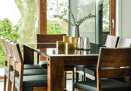 modern rustic dining set