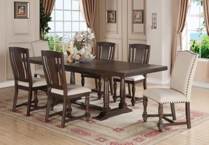 rustic formal gray dining set