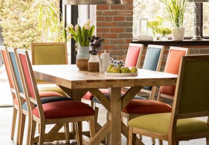 modern multicolor dining set