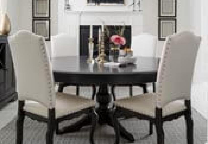 formal round dining table