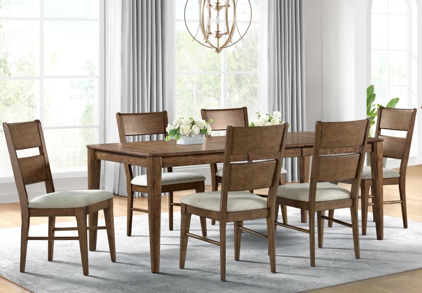 warm brown solid wood table